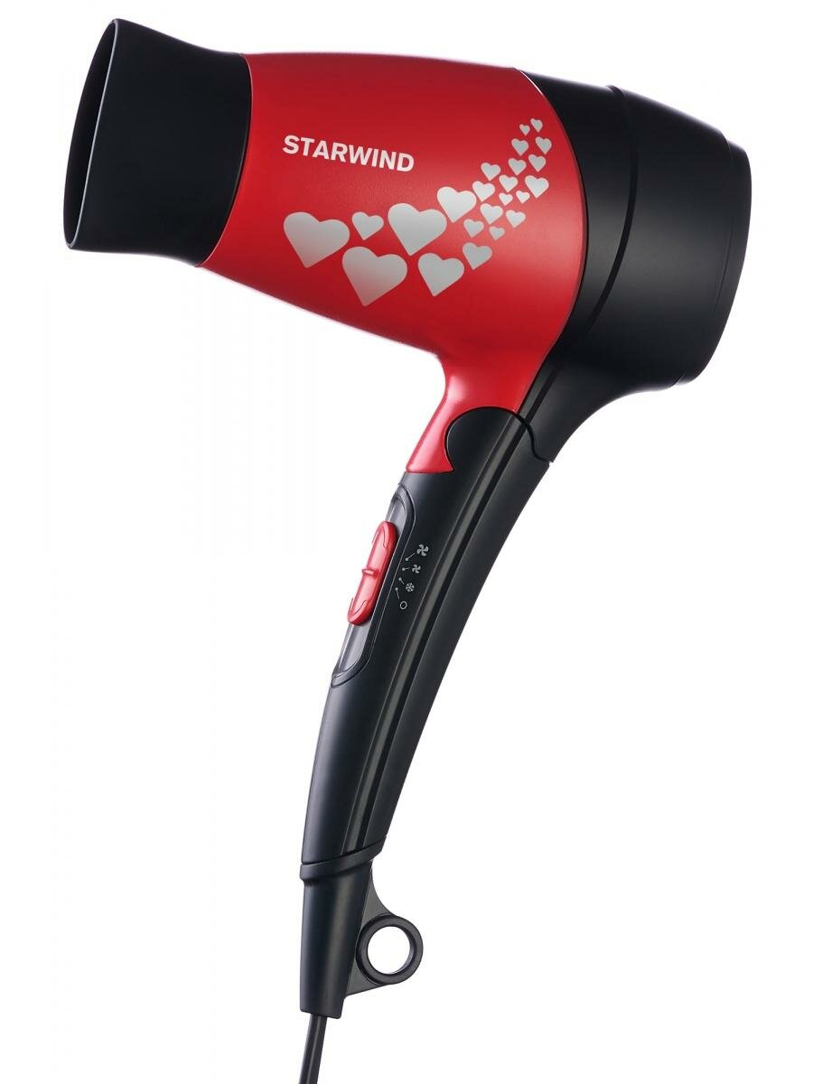 Фен Starwind SHD 7065 черный/красный