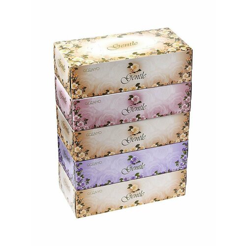 Двухслойные салфетки Gotayio Gentle с ароматом Европы, 200 шт, 5 пачек в упаковке