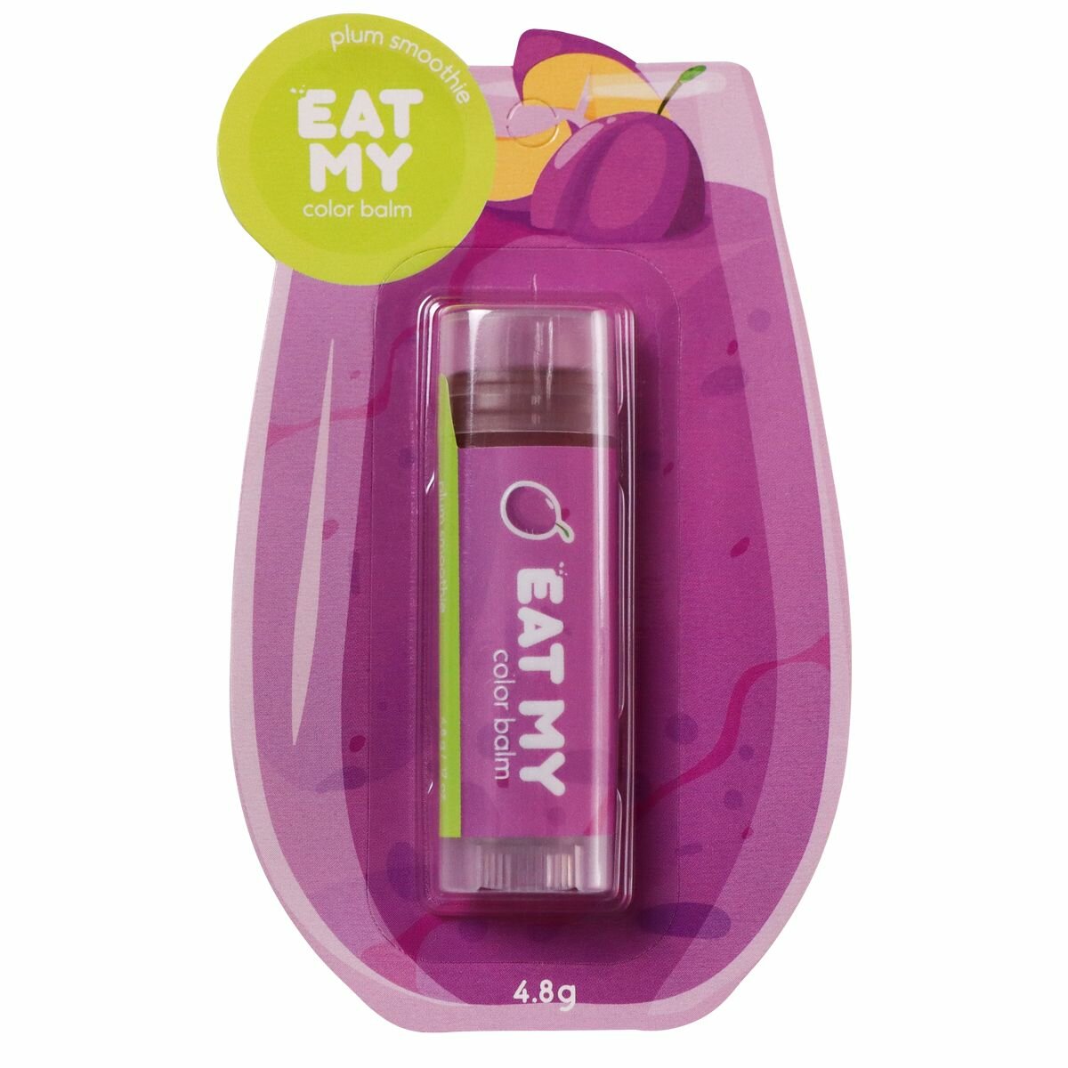 Eat My Smoothie Оттеночный бальзам для губ "Сливовый смузи", 4,8 г