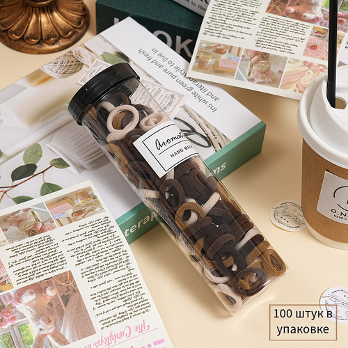 Резинки для волос 100 шт цветные/комплект резинок для волос/набор резинок для волос/аксессуары для волос