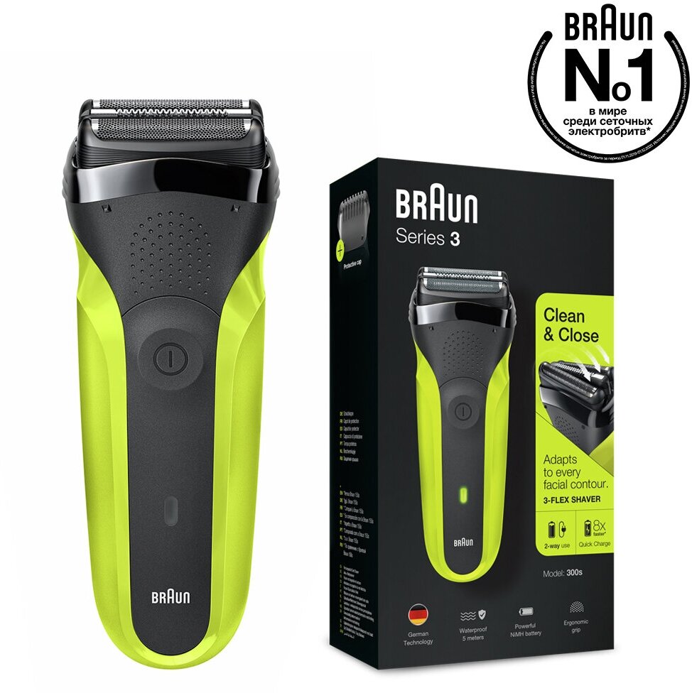 Электробритва Braun Series 3 300s Green — фото 1