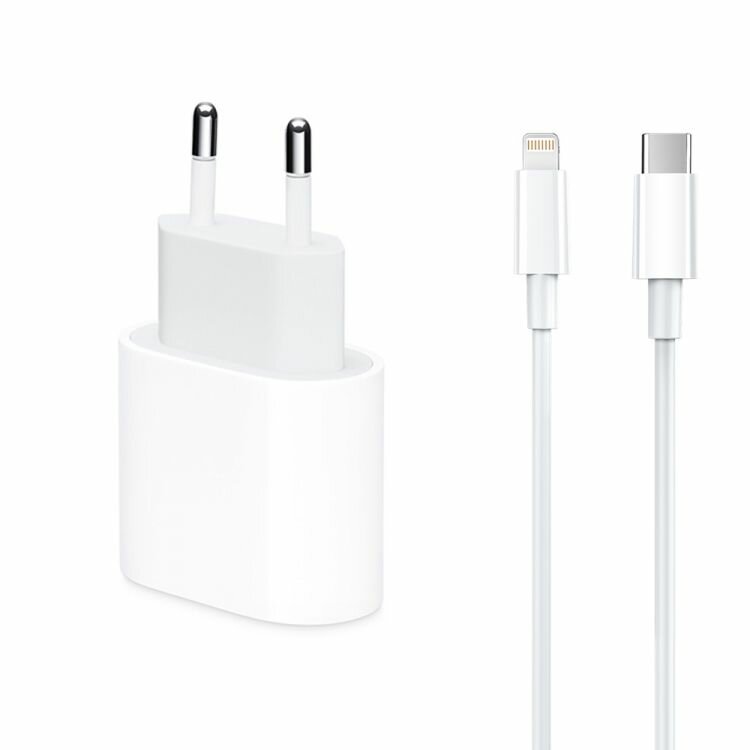 Адаптер питания Apple 20W USB-C + Кабель USB-type C to Lightning