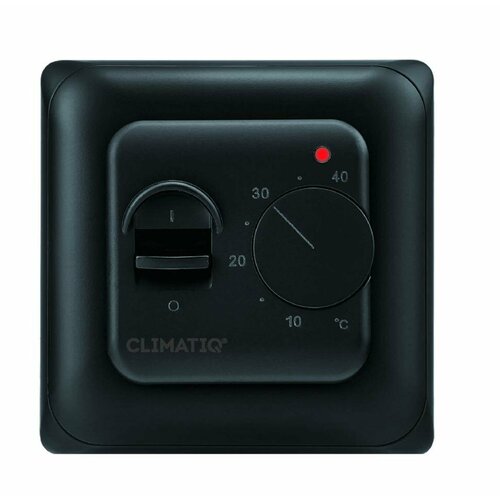 фото Терморегулятор с ручным управлением (черный) iqwatt climatiq bt