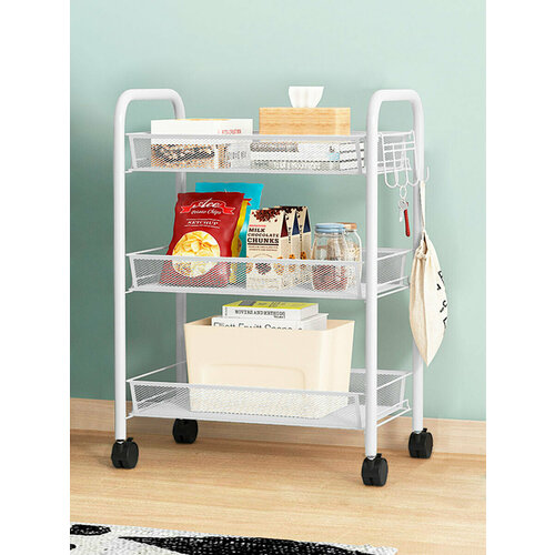 Этажерка на колёсиках COSTWAY-HW47887WH