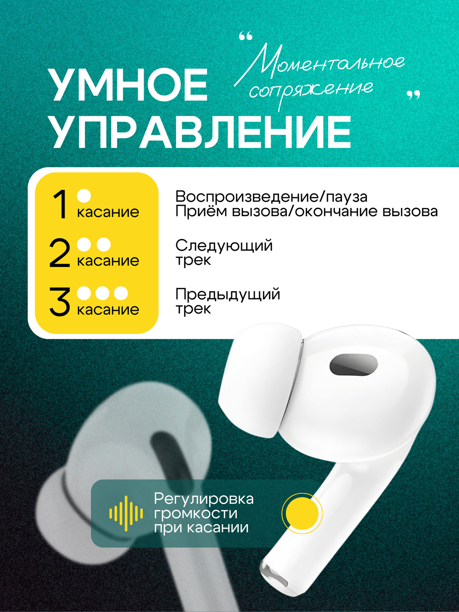Наушники hoco EW72, Bluetooth 5.4, ANC, с сенсорным дисплеем, белые — фото 1