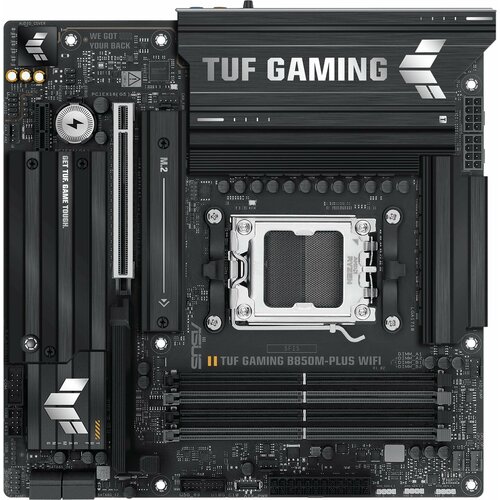 Материнская плата Asus TUF GAMING B850M-PLUS WIFI SocketAM5 AMD B850 4xDDR5 mATX AC97 8ch71 25Gg RAIDHDMIDP 25170₽