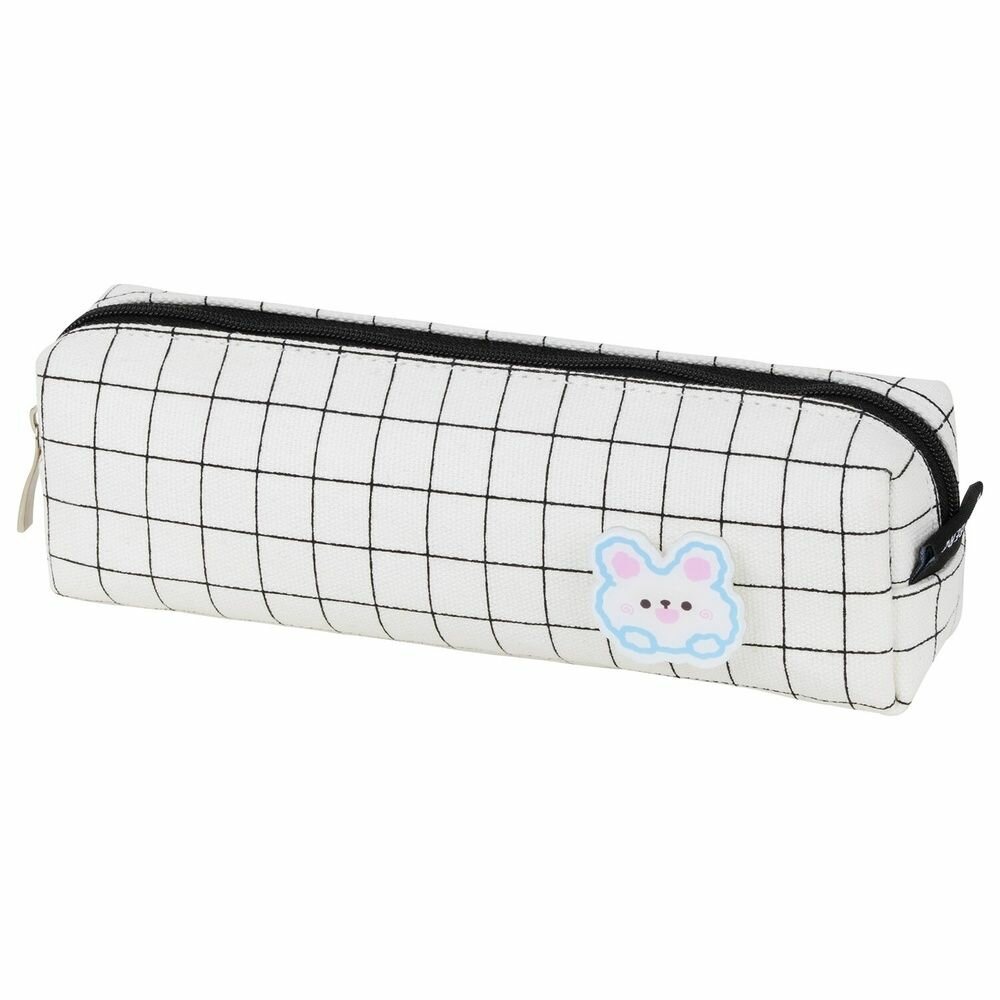 Пенал Brauberg 1 отделение, полиэстер, "Sweet bunny", белый, 19х4х6 см