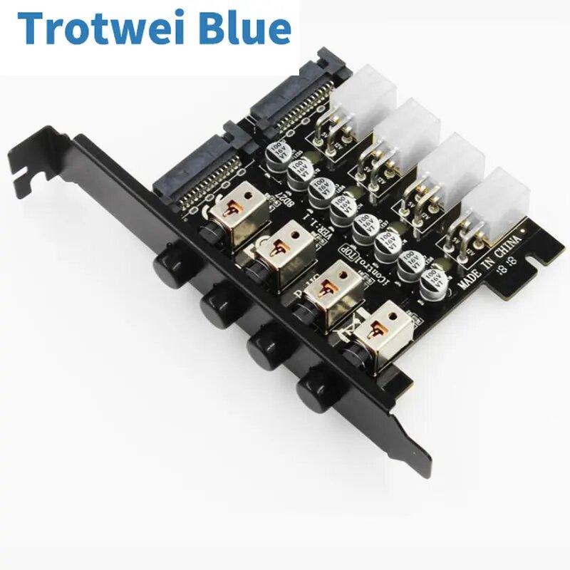 Trotwei Blue 4-портовый коммутатор питания HDD/SSD