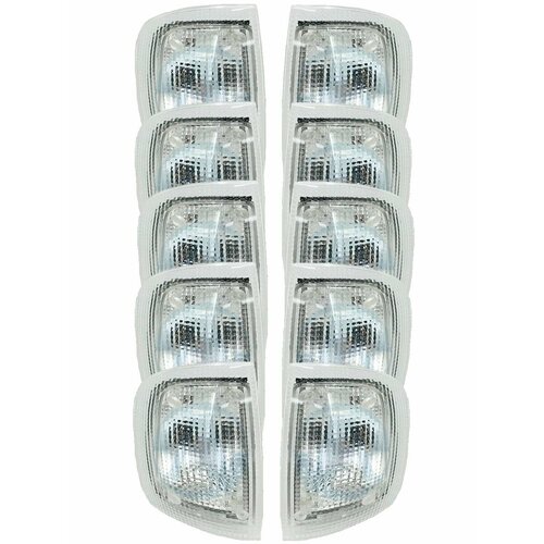 5 комплектов Указатель поворота на ГАЗ-31029,3110 3302-2217 Левый/Правый белый