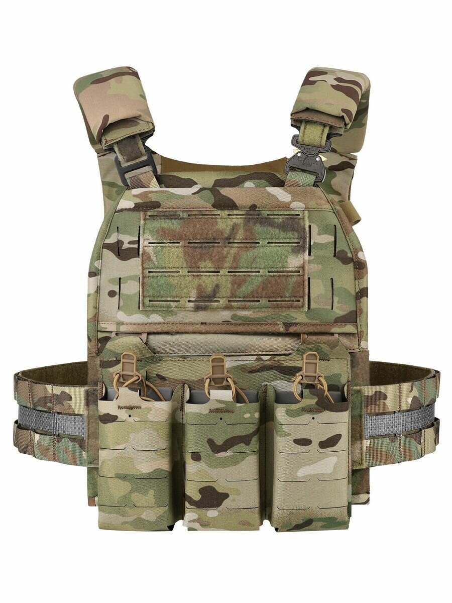 Жилет разгрузочный тактический для страйкбола с системой Molle FCPC V5, c Тактический подсумок на 3 магазина