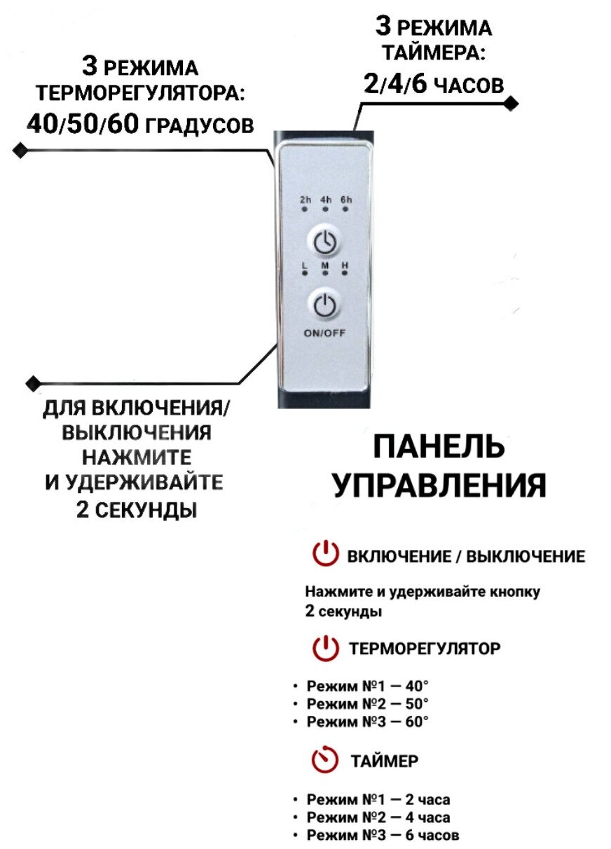 Полотенцесушитель электрический черный ПЭК сп 20 ВГП 60 на 50 с полкой, таймер, скрытое универсальное подключение - фотография № 3