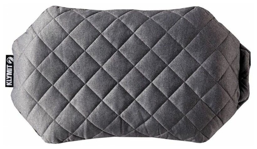 Надувная подушка Klymit Pillow Luxe Grey, серая - фотография № 5