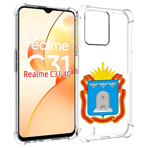 Чехол MyPads герб-тамбовская-область для OPPO Realme C31 задняя-панель-накладка-бампер