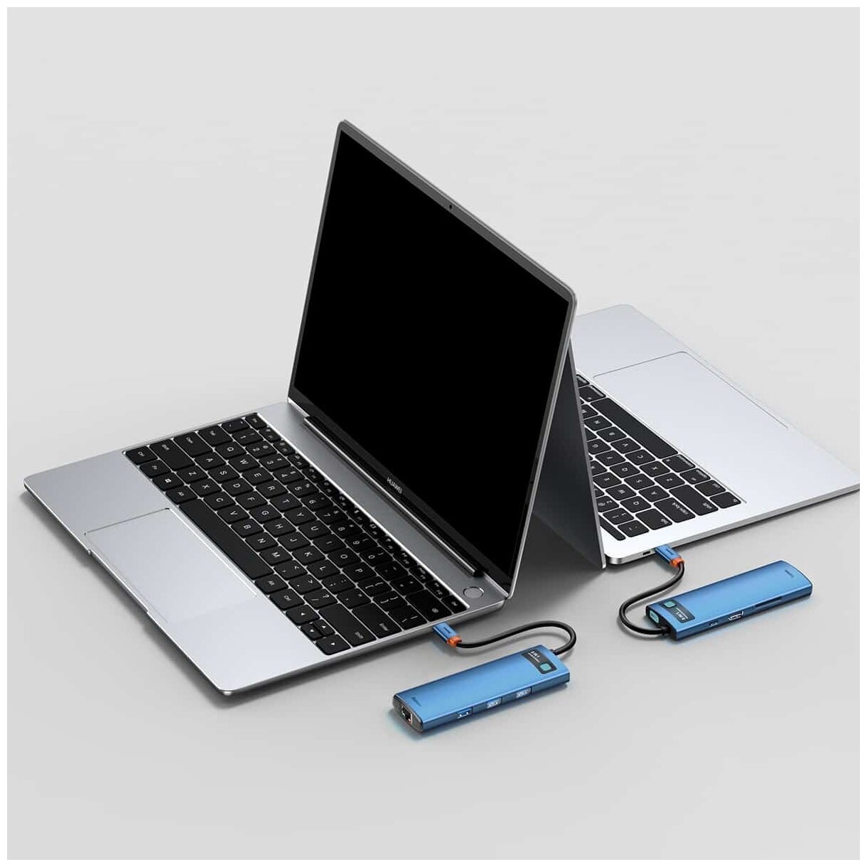 Хаб USB Baseus Metal Gleam Series 8-in-1 Multifunctional Type-C HUB Blue WKWG000103