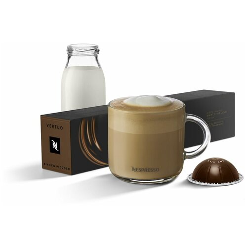 Кофе в капсулах Nespresso Vertuo, Bianco Piccolo, натуральный, молотый кофе в капсулах, для капсульных кофемашин, неспрессо , 10шт