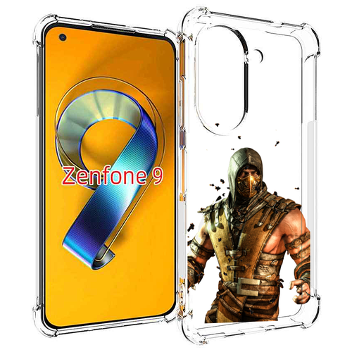 Чехол MyPads Mortal Kombat scorpion для Asus Zenfone 9 (AI2202) задняя-панель-накладка-бампер