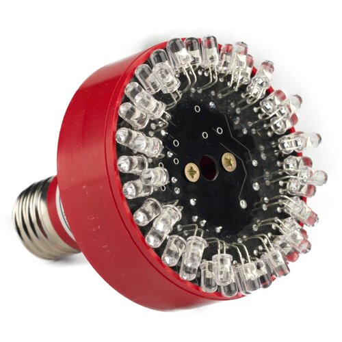 Лампа светодиодная LEDZOM 220В, 25Кд, E27, красный, 4Вт, -50С /+50С, 170-250В