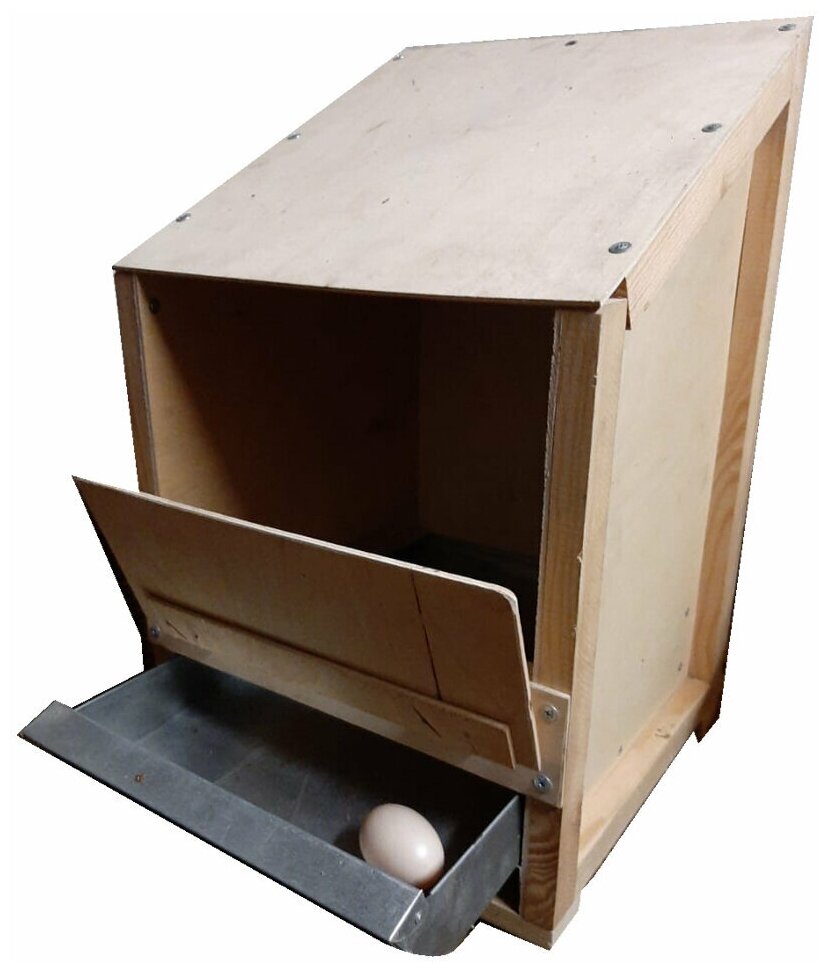 Гнездо для кур несушек деревянное - фотография № 1