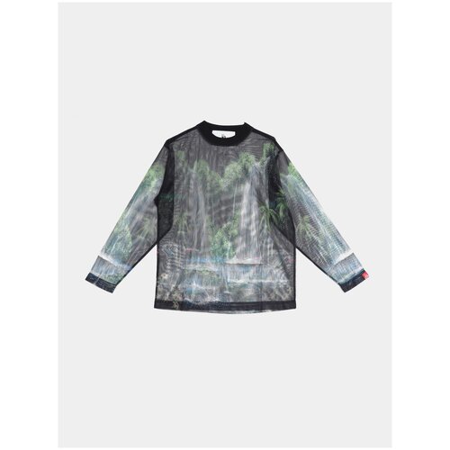 фото Лонгслив jungles jungles waterfall mesh long sleeve, черный, l