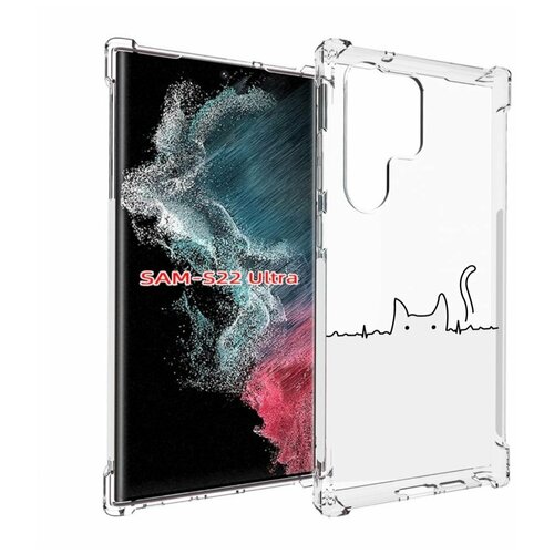 Чехол MyPads кот-музыкальный для Samsung Galaxy S23 Ultra задняя-панель-накладка-бампер