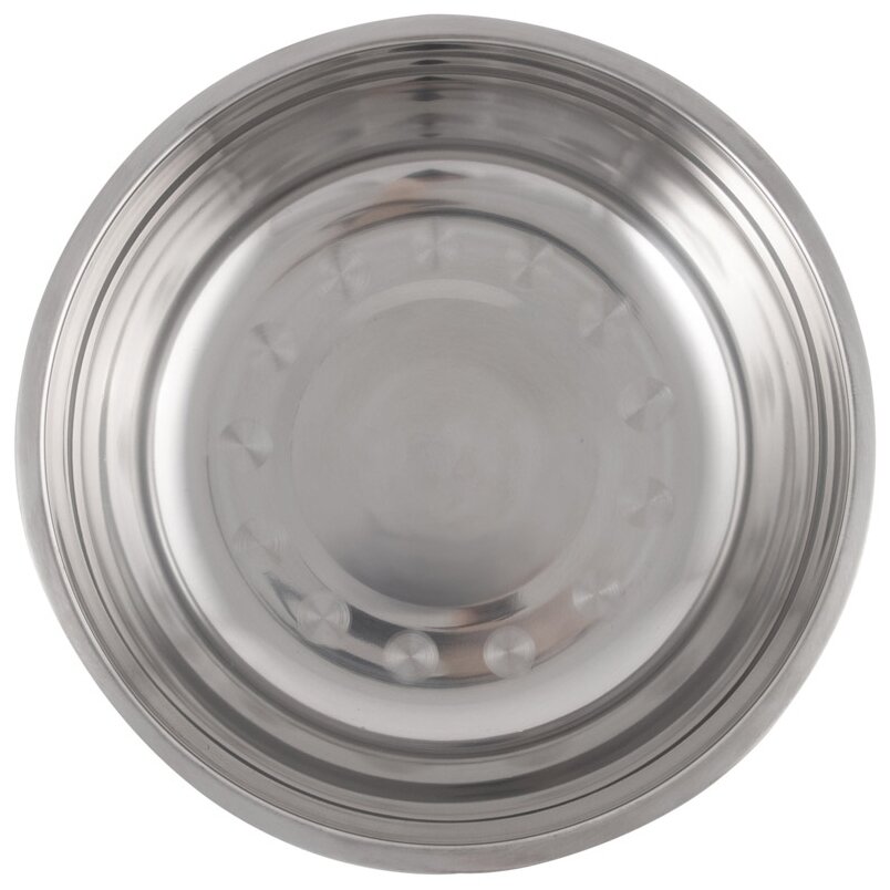 Миска из нержавеющей стали объем 2,3 литра с расширенными краями, зеркальная полировка, диаметр 25 см высота 7 см