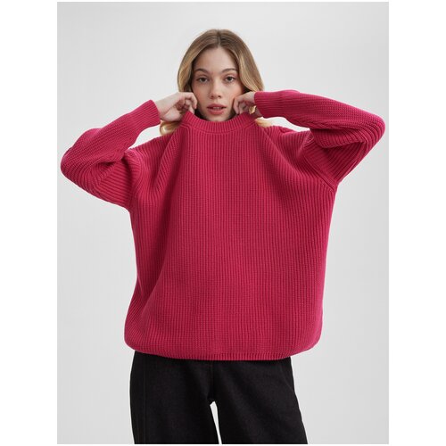Пуловер В рубчик мокко размер one size