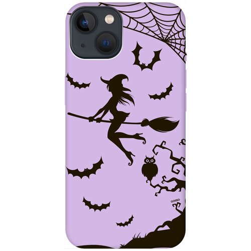 Силиконовый чехол на Apple iPhone 14 / Эпл Айфон 14 с рисунком Witch on a Broomstick Soft Touch сиреневый силиконовый чехол на apple iphone 11 pro эпл айфон 11 про с рисунком witch on a broomstick soft touch красный