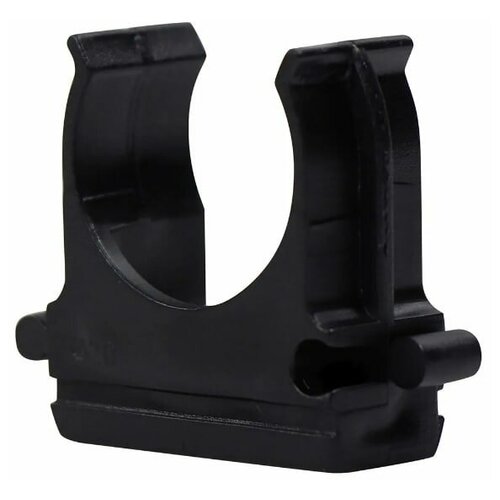 Крепёж-клипса для труб, диметр 20 мм, цвет черный. Упаковка 50 штук