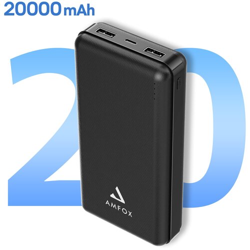 Портативный внешний аккумулятор 20000 mAh, WALKER, APB-520, черный / powerbank, power bank на телефон, повербанк, банка для заряда, повер банк