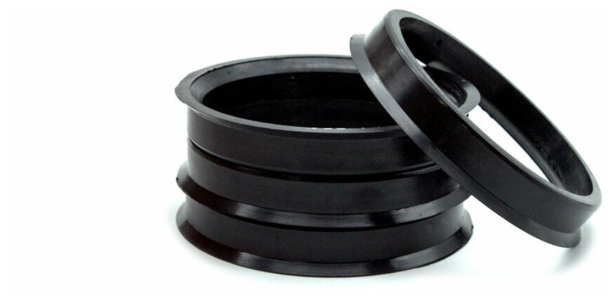 Центровочные кольца для дисков автомобильные проставки колесные высококачественный пластик 634х561 BLACK 4 шт