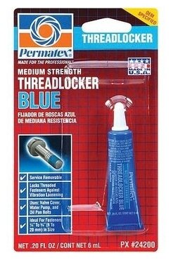 Фиксатор резьбовых соединений средней фиксации разъемный PERMATEX Threadlocker Blue 09178/19960/24200/24206/24240