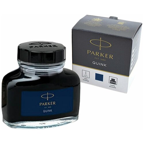 Чернила PARKER Bottle Quink объем 57 мл синие, 1 шт картридж parker quink ink z11 1950385 черный синие чернила для ручек перьевых 5шт