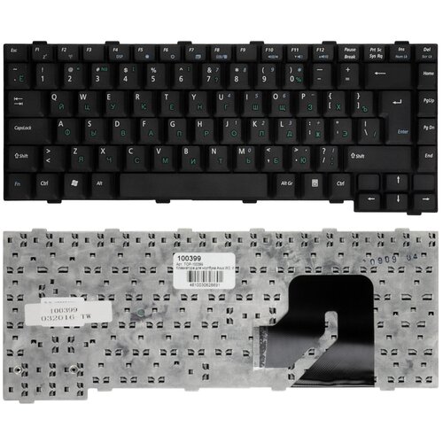 Клавиатура для ноутбука Asus W2 W2J W2P Series Г-образный Enter Черная без рамки PN K020362H2 710₽