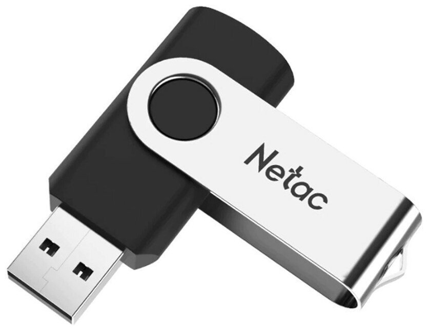 Накопитель USB 3.0 16Гб Netac U505 (NT03U505N-016G-30BK), черный/серебристый