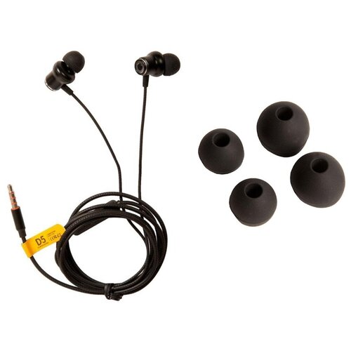 Наушники Celebrat D5 внутриканальные микрофон кнопка ответа кабель 12м черный 75600₽