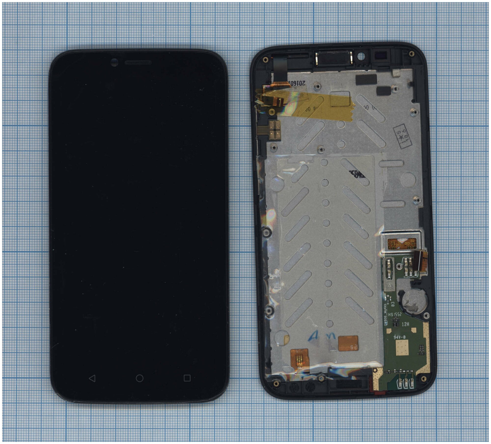 Модуль (матрица + тачскрин) для Huawei Ascend Y625 черный с рамкой