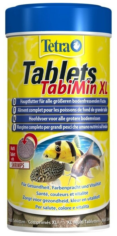 TETRA TABLETS TABIMIN XL корм таблетки для крупных донных рыб (133 таблетки) - фотография № 2