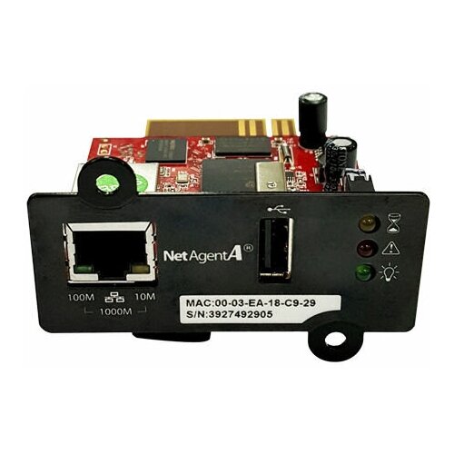 Модуль Powercom DA807 SNMP 1 port + USB (short) сетевая карта powercom snmp cy504 cy504