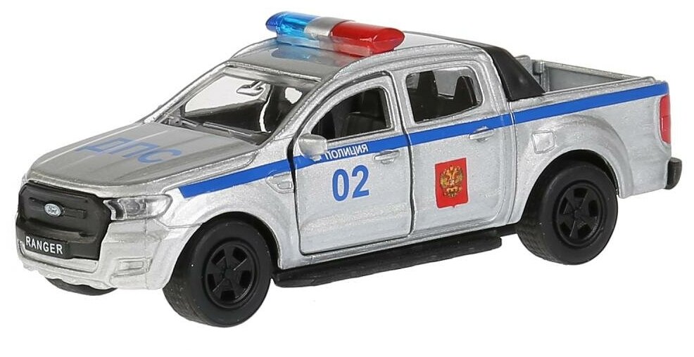 Модель машины Технопарк Ford Ranger пикап, Полиция, инерционная SB-18-09-FR-P