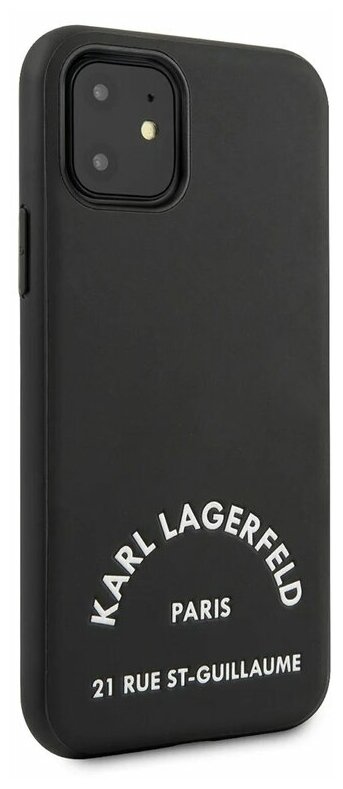 Lagerfeld для iPhone 11 чехол PU Leather Rue Saint Guillaume Hard Black, шт