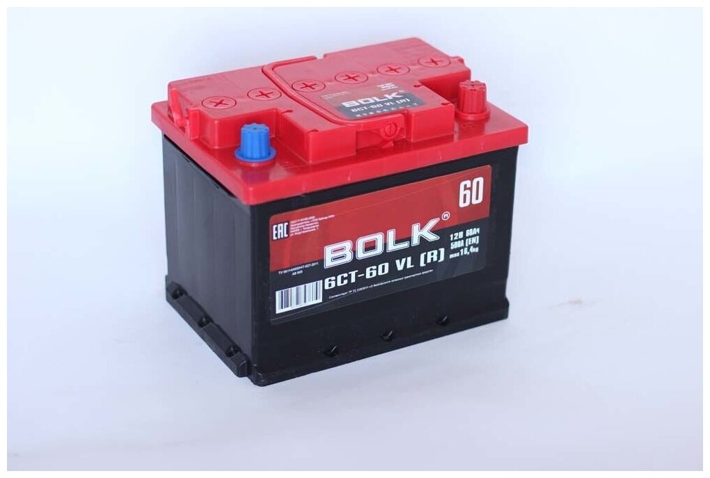 BOLK B603R Аккумулятор Standart 60 А/ч обратная R+ 242x175x190 EN500 А россия