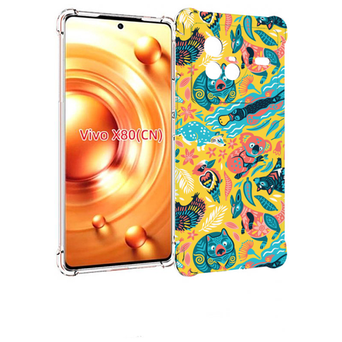 Чехол MyPads seamless-pattern для Vivo X80 задняя-панель-накладка-бампер чехол mypads seamless pattern для vivo iqoo 11 pro задняя панель накладка бампер