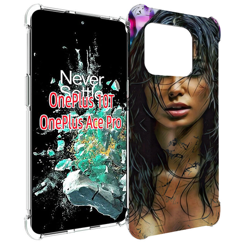 Чехол MyPads девушка с мокрыми волосами женский для OnePlus 10T задняя-панель-накладка-бампер