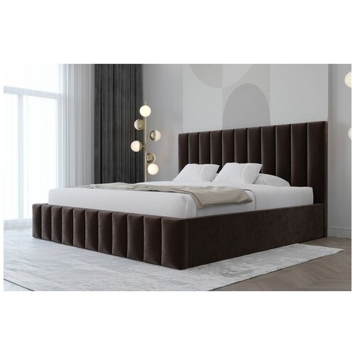 Двуспальная кровать Богема шоколад Dekonte, 200х200 см
