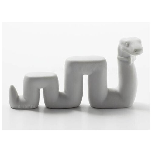 Скульптура Змей Меандр Белый