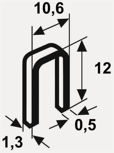 Изображение товара Скобы Rapid 140/12 (5М) для строительного степлера тип 140, длина ножки 12 мм, в упаковке 5000 шт