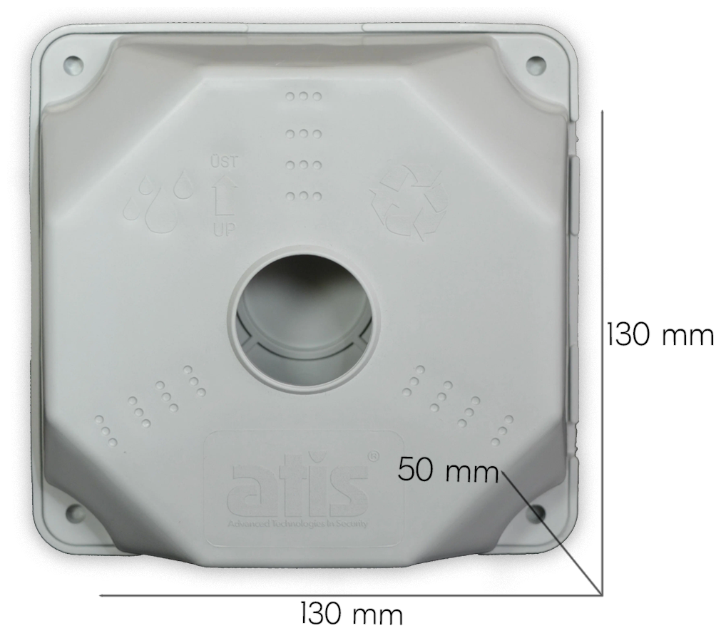 Монтажная коробка для камер видеонаблюдения ATIX 4 ук влагозащищенные ударопрочный пластик