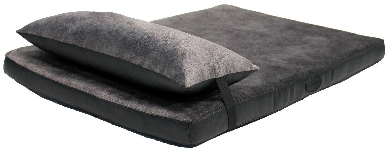 Лежак для собак 80Х60Х6 см ECHHOO с подушкой, серый, L - фотография № 1