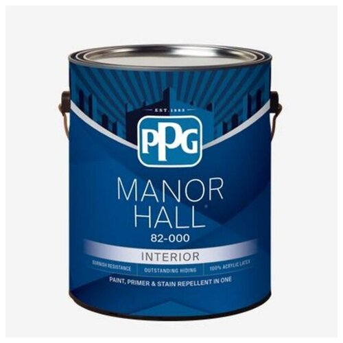 Краска латексная PPG Manor Hall Interior Flat глубокоматовая белый(82-3120) 3.78 л