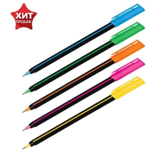 Ручка шариковая Luxor Stick Soft Touch, узел 0.7 мм, стержень синий